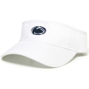 white visor with stitched Penn State Athletic Logo